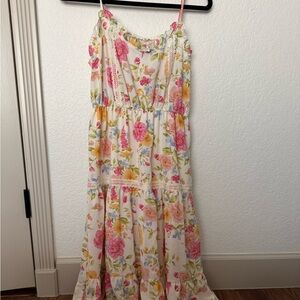 Mine Floral Dress with Pink and Yellow Accents